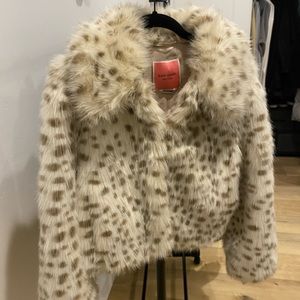 Kate spade spotted fur coat